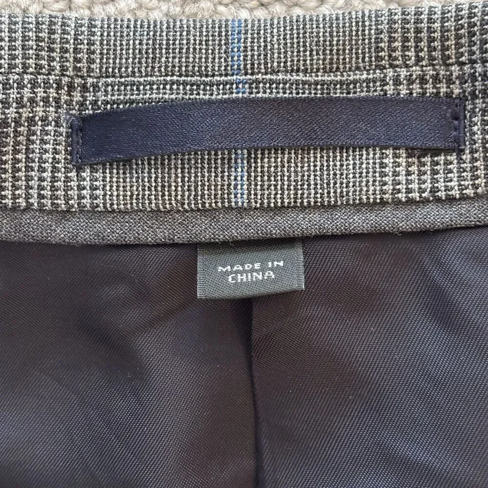 J. CREW 100% Wool Glen Plaid Ludlow Traveler Tollegno 1900 Italy Blazer Jacket